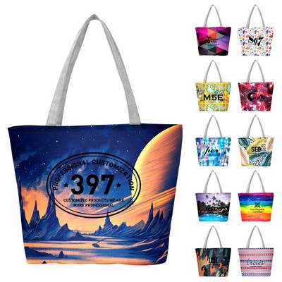 Canvas Tote Bag With Customized Pattern