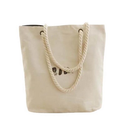 Heavy Duty Quality 12OZ Canvas Tote Bag With Rope Handle