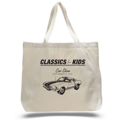 JUMBO Heavy Canvas Tote--Natural--1-Color Imprint