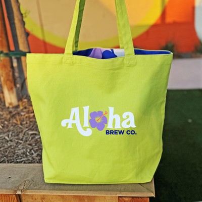 Reversible Cotton Tote w/Full Color Sublimated Liner